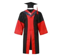 Generico Abito da Laureato Set Laurea Completo 2025 Toga Accademica con Stola Cappello con Fiocco Regolabile Abito Cerimonia Elegante per Maturo/Laureando Costume Travestimenti Per Laureati Scuole
