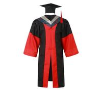 Generico Abito da Laureato Set Laurea Completo 2025 Toga Accademica con Stola Cappello con Fiocco Regolabile Abito Cerimonia Elegante per Maturo/Laureando Costume Travestimenti Per Laureati Scuole