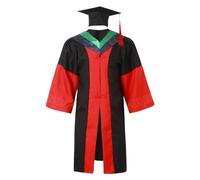 Generico Abito da Laureato Set Laurea Completo 2025 Toga Accademica con Stola Cappello con Fiocco Regolabile Abito Cerimonia Elegante per Maturo/Laureando Costume Travestimenti Per Laureati Scuole