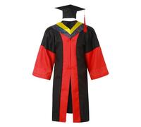 Generico Abito da Laureato Set Laurea Completo 2025 Toga Accademica con Stola Cappello con Fiocco Regolabile Abito Cerimonia Elegante per Maturo/Laureando Costume Travestimenti Per Laureati Scuole