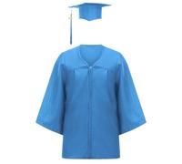 Generico Abito da Laureato Set Toga Ragazzo Ragazza 2-12 AnniAsilo Costumi Laurea e Tocco Cappello Laurea Costume da Laureato per Unisex Studenti Elementare Medi Linea Costume