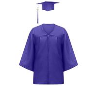 Generico Abito da Laureato Set Toga Ragazzo Ragazza 2-12 AnniAsilo Costumi Laurea e Tocco Cappello Laurea Costume da Laureato per Unisex Studenti Elementare Medi Linea Costume