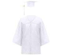 Generico Abito da Laureato Set Toga Ragazzo Ragazza 2-12 AnniAsilo Costumi Laurea e Tocco Cappello Laurea Costume da Laureato per Unisex Studenti Elementare Medi Linea Costume
