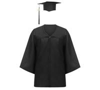 Generico Abito da Laureato Set Toga Ragazzo Ragazza 2-12 AnniAsilo Costumi Laurea e Tocco Cappello Laurea Costume da Laureato per Unisex Studenti Elementare Medi Linea Costume