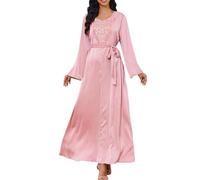 Generico Abito da preghiera musulmana Abaya Solido Un Pezzo Abaya Abito per Le Donne Lungo Maxi Abito Islamico Dubai Jilbab