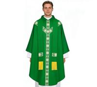 Generico Abito da Sacerdote Uomo Con Casula Cattolica Da Prete Con Nastro