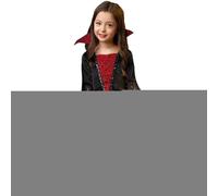 Generico Abito da Vampiro per Bambine - Costume Dama Vittoriana - Abbigliamento Gotico Per Party Spettacolo Teatro Cosplay Raduno Familiare Festività