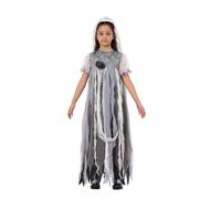 Generico Abito di Halloween per Ragazze Carino, Abito da Sposa per Bambini, Costume Cosplay della Sposa Fantasma Horror Ragazze Abito Travestimento per Festa Halloween Carnevale Cosplay