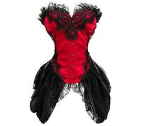 Generico Abito gotico da donna, con lacci, gotico, con pizzo, chiusura rinascimentale medievale, per carnevale, Halloween, feste, per cosplay comodo