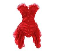 Generico Abito gotico da donna, con lacci, gotico, con pizzo, chiusura rinascimentale medievale, per carnevale, Halloween, feste, per cosplay comodo