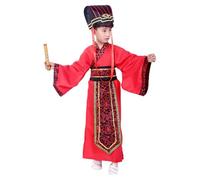Generico Abito Hanfu Bambino Costume, Vestito Carnevale Bambino Costume Antico Cortigiano Cinese per Ragazzi, Outfit Cosplay Palcoscenico, Completo Dramma Storico