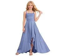 Generico Abito Lungo in Chiffon svolazzante per Ragazze, Damigella d'Onore Junior, Abito da Sposa, Abito da Cerimonia Comfort