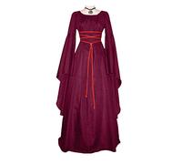Generico Abito Medievale Da Donna Corsetto Swing Maniche Tromba Stile Vampiressa Bambina Cosplay Donne Lungo Vestito Vampiro Costume Feste Principessa Dresses