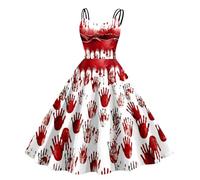 Generico Abito Medievale Da Donna Costume Vampiro Ragazze Strega Vestito Gotico Lungo Donne Vintage Pullover Rinascimentale Halloween Carnevale