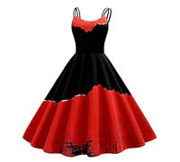 Generico Abito Medievale Da Donna Costume Vampiro Ragazze Strega Vestito Gotico Lungo Donne Vintage Pullover Rinascimentale Halloween Carnevale