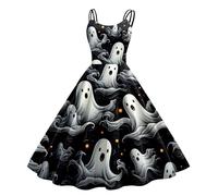 Generico Abito Medievale Da Donna Costume Vampiro Ragazze Strega Vestito Gotico Lungo Donne Vintage Pullover Rinascimentale Halloween Carnevale