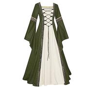 Generico Abito Medievale Donna a Maniche a Tromba Stile Vittoriano da Regina Costume Gotico da Principessa Vestito Rinascimentale per Halloween e Carnevale