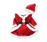Generico Abito Neonata di Natale 2 Pezzi Tutina Manica Lunga Rosso con Gonna in Tulle + Cappello Vestito Natalizio Elegante per Bambina Maglione Natalizio per Feste natalben Insieme