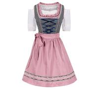 Generico Abito Oktoberfest Donna Vestito Tradizionale Donna Abito Dirndl Oktoberfest con Grembiule Costume Bavarniano Tirolese Dirndl per Feste Halloween E Carneval (XL)