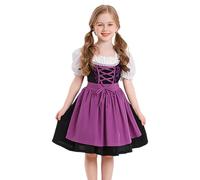 Generico Abito Oktoberfest Per Bambine Set Abito Cosplay Cameriera Vintage