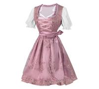 Generico Abito Tedesco Da Donna Con Camicia Costume Halloween Midi | Vestito Cosplay Festa Della Birra per Donna Cosplayer Feste Carnevale Teatro Eventi Vacanza e Compleanno