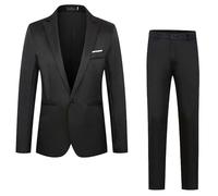Generico Abito Uomo 2 Pezzi Tinta Unita Affari Blazer E Pantaloni Smoking Cerimonia Elegante Completo da Uomo con Un Bottone Wedding Business Abito da Sposa Dinner Slim Fit Casual Abiti da Lavoro