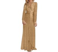 Generico Abito Vintage Donna Maniche Corte con Paillettes Charleston Schiena Aperta Accenti di Frange Adorno Perle Carnevale da Festa Stilizzato Sera Formal Attire Ballo