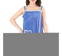 Generico Accappatoio Asciugamano Donna - Coperta Indossabile Per Donna Dopo La Doccia,Gonna Accappatoio Assorbente con 2 Bottoni per Spa Sauna Piscina Spiaggia Bagno