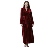 Generico Accappatoio da bagno donna,Accappatoio con Bottoni Regolabili Microfibra Spugna Camicia Lunga donna in raso leggero lunghezza di media taglie grandi scollo a V Sauna Spa