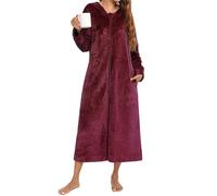 Generico Accappatoio da Donna Pile con Cappuccio : Pigiama Flanella Peluche Vestaglia Morbida Personalizzato Accappatoio da Casa Donna Cotone Taglie Forti Vestaglie per Casa Hotel Spa
