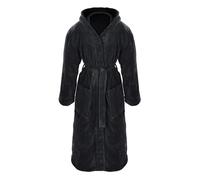 Generico Accappatoio in Microfibra Unisex con Cappuccio Cintura e Passanti Leggero Morbido e Compatto Asciuga Velocemente come la Spugna Ideale per Casa Palestra e Viaggio (Black, One Size)