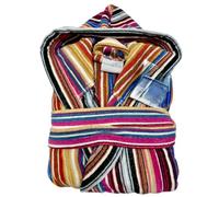 Generico Accappatoio Multicolor Botticelli Home - In Spugna Velour, con Cappuccio, Tasche e Cintura - Uomo e Donna (IT, Testo, L, Regular, Regular, Toledo)