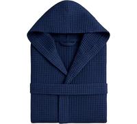 Generico Accappatoio Unisex in Cotone 100% - Tessuto a Nido d’Ape Leggero e Assorbente, con Tasche e Cintura - Ideale per Casa, Spa, Viaggi, Palestra (IT, Testo, L, Regular, Regular, blu navy)