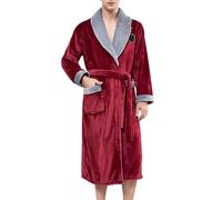 Generico Accappatoio Uomo Microspugna, Accappatoio Uomo Senza Cappuccio Microfibra con Cintura Tasche Perfetto Come Vestaglia Morbida O Come Asciugamano Accappatoio Piscina Bambino per Sauna