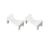 Generico Accessori for il supporto del piede sedile dello sgabello WC squatty vasino bagno(White-2PCS)