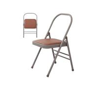 Generico Accessorio yoga pieghevole, sedia schienale portatile rinforzato, supporto doppia traversa, eventi giardino, casa, for uso sulla scrivania computer(Color 3)