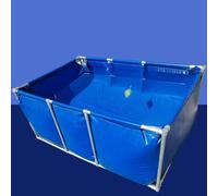 Generico Acquario Pieghevole e Resistente - Laghetto per Carpe Koi Portatile in PVC e Piscina Fuori Terra (2x1x0,5 m) con Robusta Struttura in Tela e Tubi zincati per laghetto Ornamentale temporaneo.