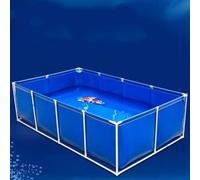 Generico Acquario Pieghevole in PVC per Koi e Pesci Rossi, 1,5x1,5x0,6 m, Resistente e Portatile per Interni/Esterni con valvola di Scarico, Ideale Come Fontana da Giardino per Una Facile installazio