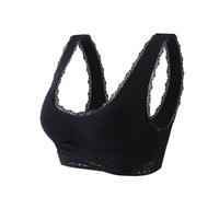 Generico Acquisti Online Completo Intimo Donna Woman Bra Gathered Shockproof Tube Top Wide Shoulder Strap Vest Back Underwear Indumenti Offerte di A Tempo