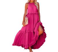 Generico Acquisti Online Milkmaid Mare Vestitino Estivo Donna Corto Tubini Estivi Elegante Sundress Prendisole Cottagecore Vestito Cerimonia Indiana Abito Lungo Estivo Donna Elegante Rosa Caldo L