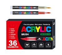 Generico Acrylic Paint Marker, Art Painting Pen, Kid Friendly Washable Tips Creative Tools Bold Pigments, Markers Set for Wood, Rock Painting, Fabric, Canvas, Paper, Glass