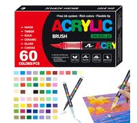 Generico Acrylic Paint Marker Set, Waterproof Art Drawing Painting Pens, Multi- Artist Craft Tools for Wood Rocks Fabric Canvas Paper Glass Projects Custom Creative Designs Home School Studio