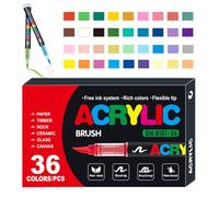 Generico Acrylic Paint Marker Set, Waterproof Art Drawing Painting Pens, Multi- Artist Craft Tools for Wood Rocks Fabric Canvas Paper Glass Projects Custom Creative Designs Home School Studio