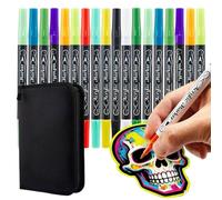 Generico Acrylic Paint Pens - 72-Color Double-Tip Painting Markers | Colored Acrylic Pens | For Book Stone Canvas Fabric Wood Metal Crafts Glass Ceramic Rock Kids Activity School Classroom