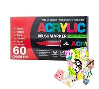 Generico Acrylic Paint Pens - Smudge-Proof Soft Tip Waterproof 12pcs | Paint Markers Set For Adults Parents | Creative Art Tools For Easter Stuffers Travel Classroom School Projects