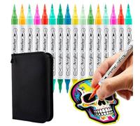 Generico Acrylic Painting Marker Set - Color Art Marker Pens, Multi Paint Markers, Vibrant Pigment Rich Drawing Coloring Craft Tools, High Coverage Quick Dry Permanent Ink Creative Hobby Supplies Kit