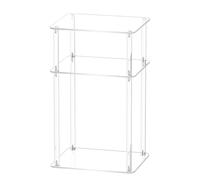 Generico Acrylic Slim End Table - Clear 3 Tier Nightstand Bedside Furniture, Transparent Build, Space Saving Design, Modern Minimal Accent Style | Home Decor Furniture Kit, Small Space Organization
