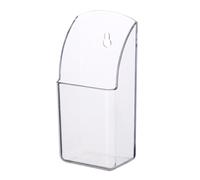 Generico Acrylic Storage Organizer - Remote Control Wall Mounted Holder for Phone TV Accessories | Transparent Box with Adhesive Mount, Multi Purpose Media, Storage for Bedroom Living Room Office