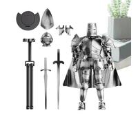 Generico Action Figure Model, Multi-Jointed Medieval Knight Statue, Flexible Movable Figurine, 360° Rotating Head, Sturdy Decorative Collectible, Dining Table Workplace and Shelf
