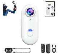 Generico ActionSnap-4K Thumb Action Camera,Mini Body Camera Action Cam With Audio&Video,Go Snap Cameras with 4k/1080p,170° Wide Angle,Mount Anywhere For Work Travel Pet Walk (White-1080Simple,128G)